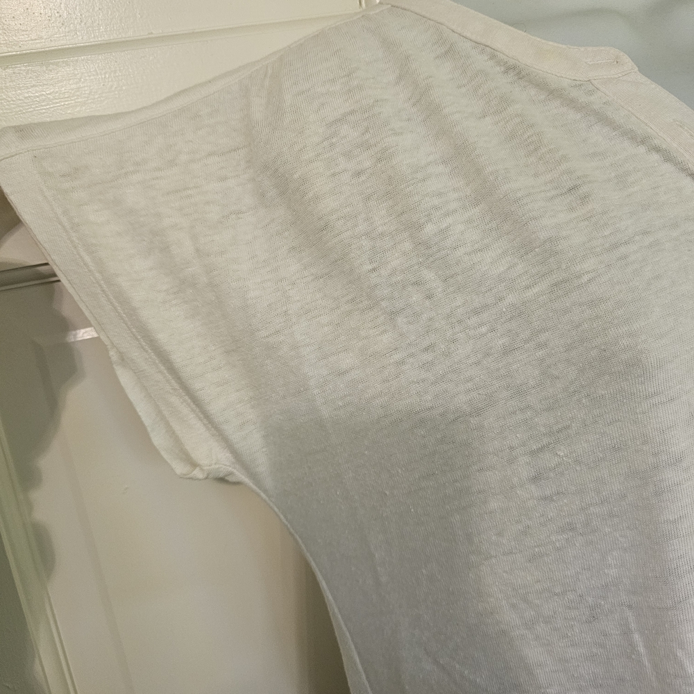 Old Navy Cream Short Sleeve Henley Top - Picture 2 of 4